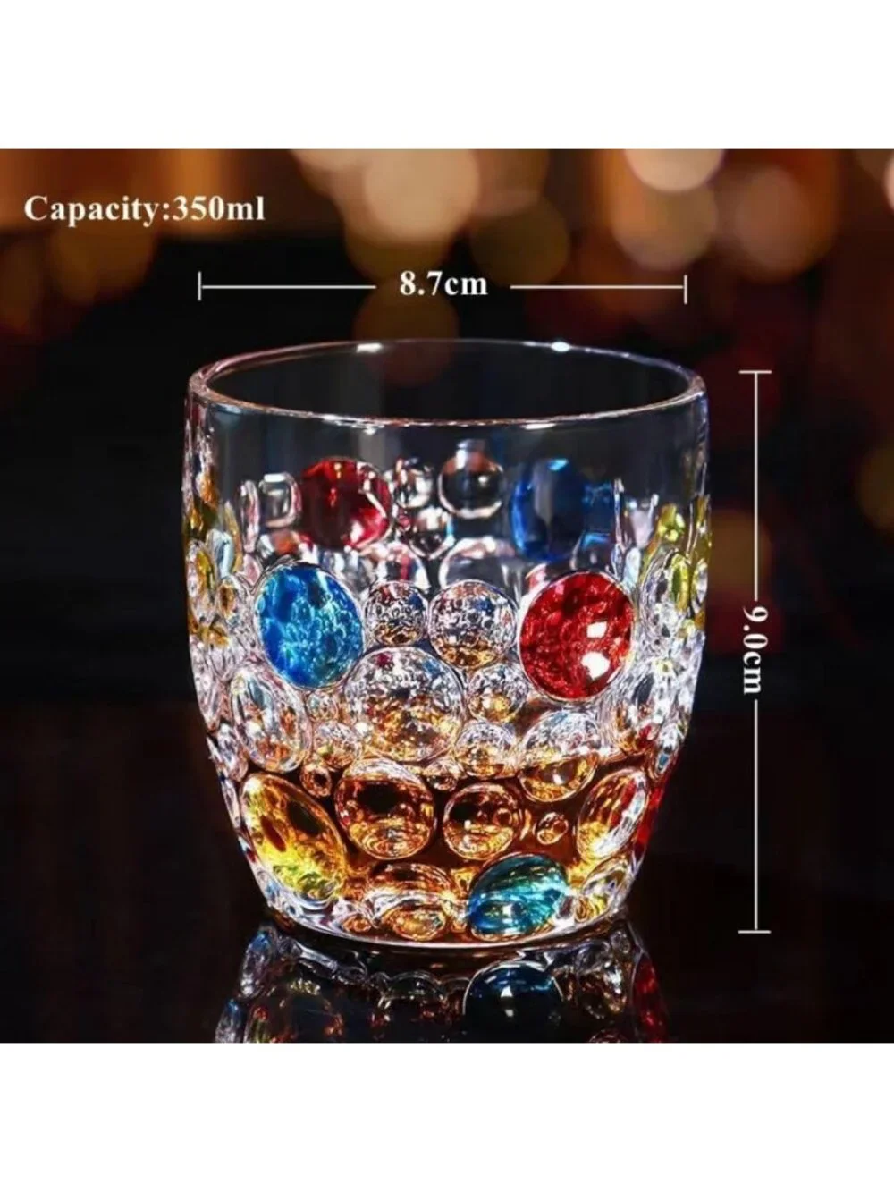 Colorful Lead-Free Glass Tumblers Set of 6 | Stylish Drinkware for Home